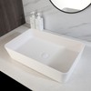 Focitland 22 Inch Stone Resin Bathroom Sink with Pop-Up Drain