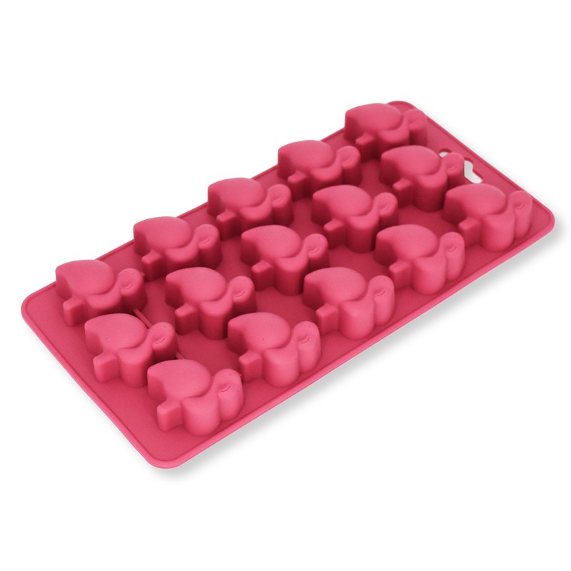 Fewo 15-Cavity Flamingo Ice Cube Tray, Food-grade Silicone Mold for