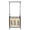 Udorich 3-Bag Rolling Laundry Sorter with Adjustable Hanging Bar, White
