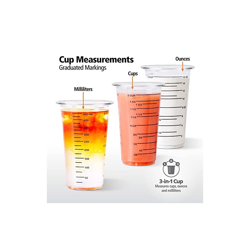 [24] Disposable Mesuring Cups 16 oz