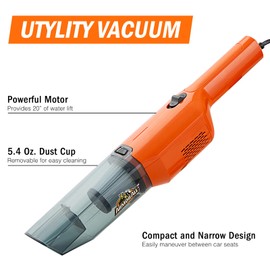 Armor All AA12V2 0903 Car Vac, Compact, Orange