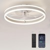 LEDIARY Low Profile Ceiling Fans with Lights, Flush Mount Modern