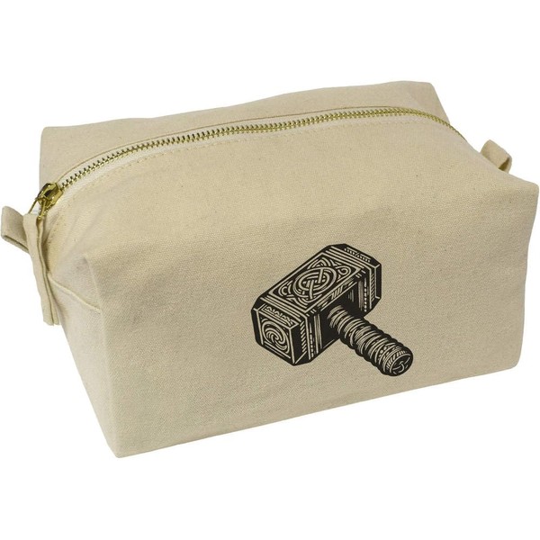 'Viking Hammer of Thor' Canvas Wash Bag/Makeup Case (CS00038898)
