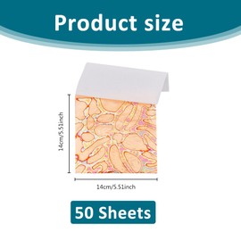 SUPERFINDINGS 50 Sheets Metal Leaf Papers with Patterns Variegated Foil Leaf Light Salmon Imitation Foil Gold Leaf Sheets for DIY Nail Paintings Handcrafts Picture Frames Sculpture Furniture Arts