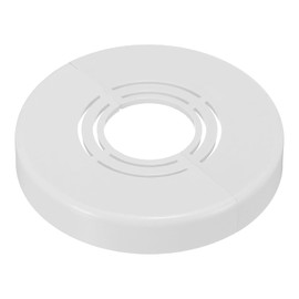 PATIKIL Wall Split Flange 0.8/1/1.3 Inch, 0.4" Thicken Cuttable ABS Round Escutcheon Plate Cover Buckle for Water Pipe Faucet Decoration, White