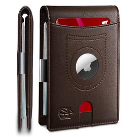 Zitahli Airtag-Wallet-Mens-Slim-RFID Blocking Wallet Leather with Money Clip Air Tag Wallet Card Holder Bifold Gifts for Men