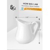 Nucookery 8 Oz Classic White Fine Porcelain Creamer with Handle,Small