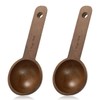 2 PCS Coffee Scoop, Natural Wooden Tablespoon Measuring Spoon (15ml)