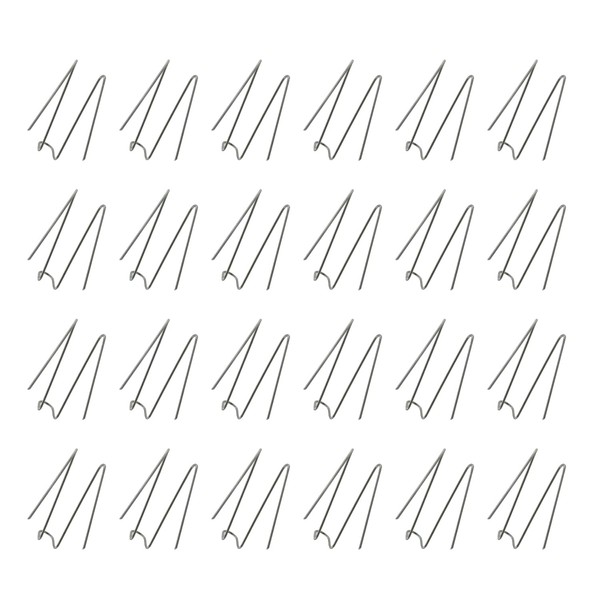 SQXBK 24PCS 38mm Silver Stainless Steel Invisible Hooks Fabric Panel