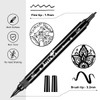 Arrtx Black Acrylic Paint Pens - 8 Pack Brush Tip