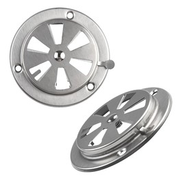 UCCKEYI BBQ Smoker Air Vent Set, 2 Pieces Stainless Steel Grill Damper for Increased Airflow, Replacement Parts for Grill, Stove and Smoker