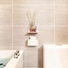 6 Inch White Floating Wall Shelf, Rustproof Aluminum Alloy Wall