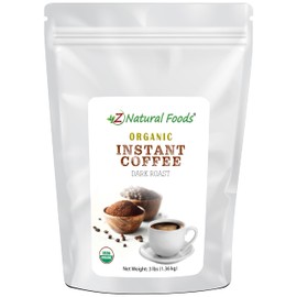 Organic Instant Coffee Powder, Dark Roast Delight, Rich in Immune-Supporting Antioxidants, Boosts Mood, Energy, and Memory, Enjoy Hot Or Iced, Gluten-Free, Vegan, Non-GMO, 3 lb.