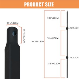 MyeMdan 10 Pcs Wrought Iron Balusters, Hollow Double Knuckle Balusters, 1/2"" x 44"" Iron Baluster for Staircase Remodel, Matte Black Metal Railing