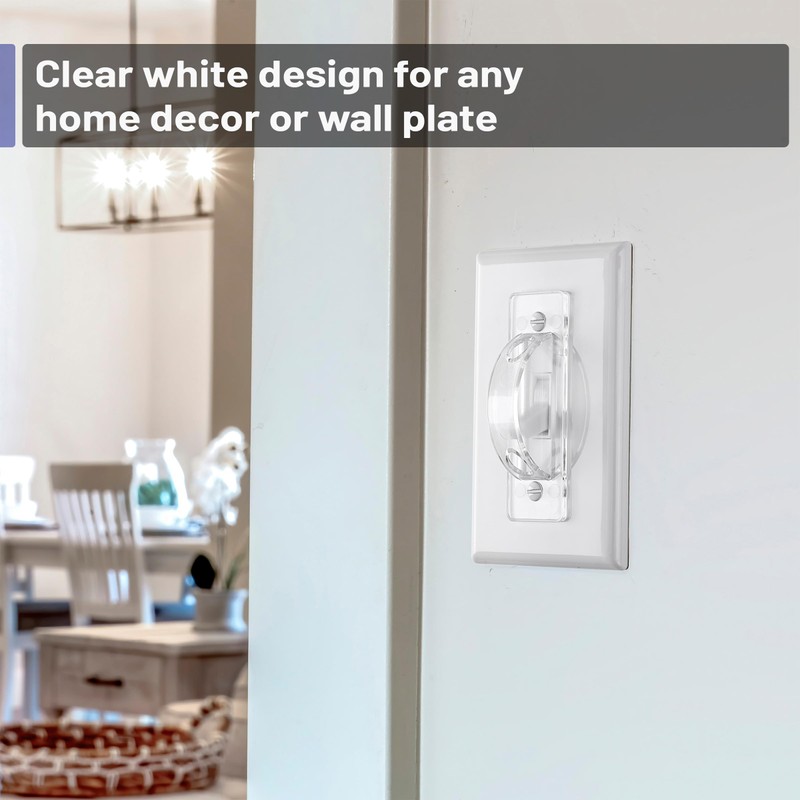Bates- Light Switch Guard Cover, 12 Pack, Clear, Toggle Switch