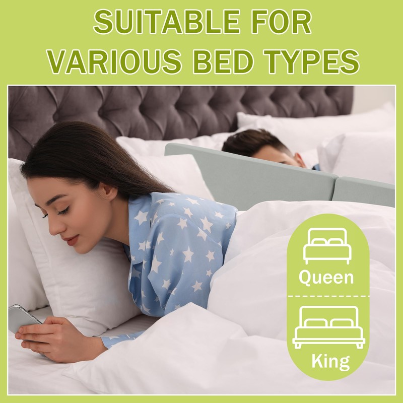 ROYALAY Adjustable Bed Divider for Co Sleeping Adults, Bed Rails