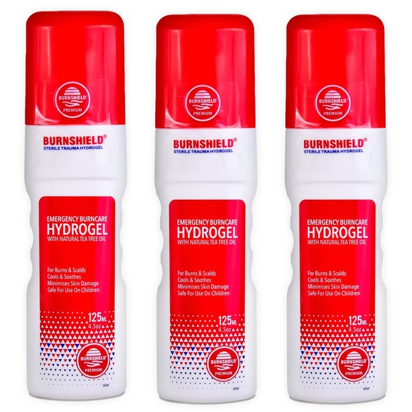 Burnshield Premium Hydrogel Burn Spray 4.5 oz (125 ml) - 3 Count