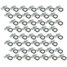 The ROP Shop | 50-Pack 3/8" Steel D Rings & Brackets Tie Down Rope for Flatbed Trailer Camper