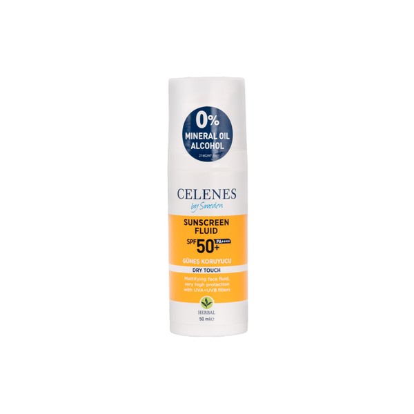 Celenes Herbal SPF 50+ Güneş Koruyucu Krem Dry Touch (50