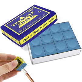 MOERDIFFER Billiard Chalk, Cue Chalk, Non-Slip Pool Cue Chalk, Premium Cue Chalk Set for Professional and Home Players (Blue 12 Pieces)