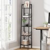 Hzuaneri Ladder Shelf, Bookshelf Bookcase, Freestanding Corner Storage Shelve with