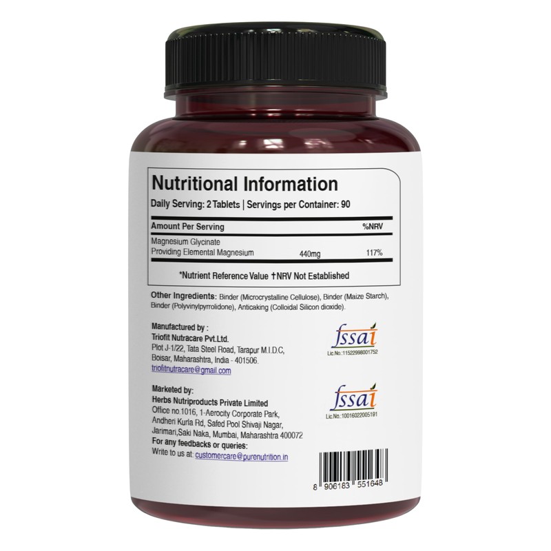 Pure Nutrition MagG - Chelated Magnesium glycinate Supplement | 180
