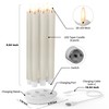 Rechargeable Flameless Taper Candles with Charging Station, 6 Pcs Real