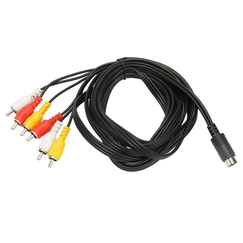 Mini DIN to 6 RCA Cable 9 Pin Clear Signal