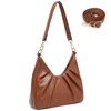 Dasein Ruched Hobo Handbag for Women Retro Shoulder Purse Crossbody