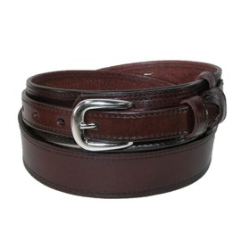 CTM Men's Leather Removable Buckle Ranger Belt, 36, Brown