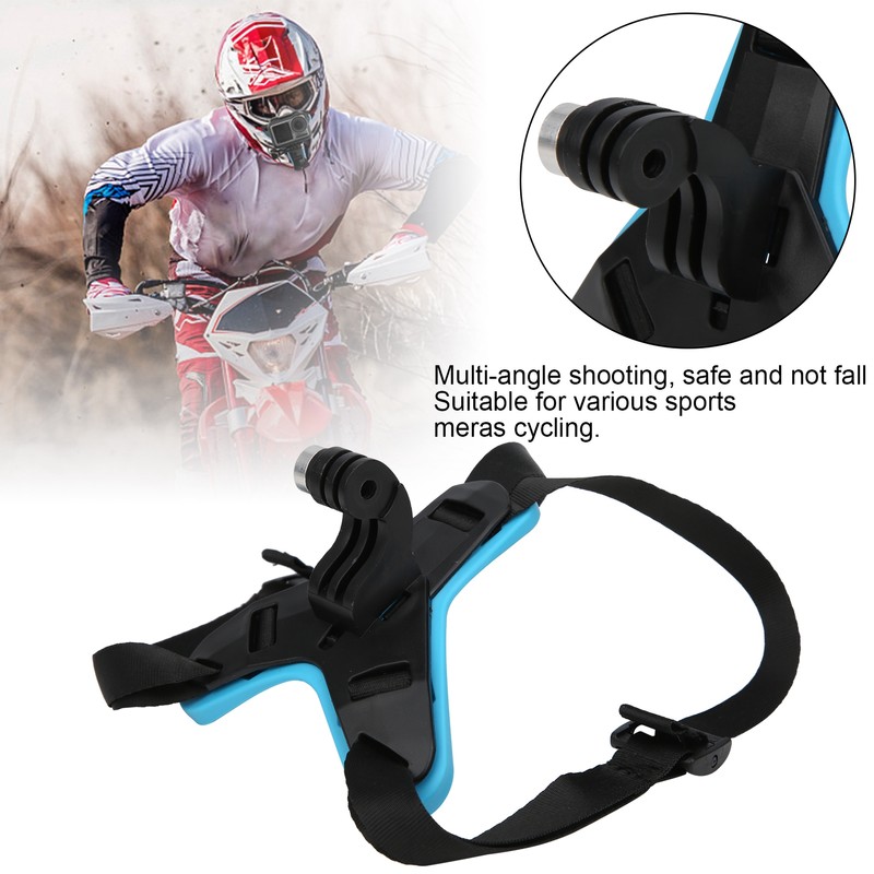 Motorcycle Helmet Front Chin Bracket Holder Fixed Strap Mount for