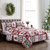 Beatrice Home Fashions Lightweight Full/Queen Holiday Quilt Bedding Set Mistletoe