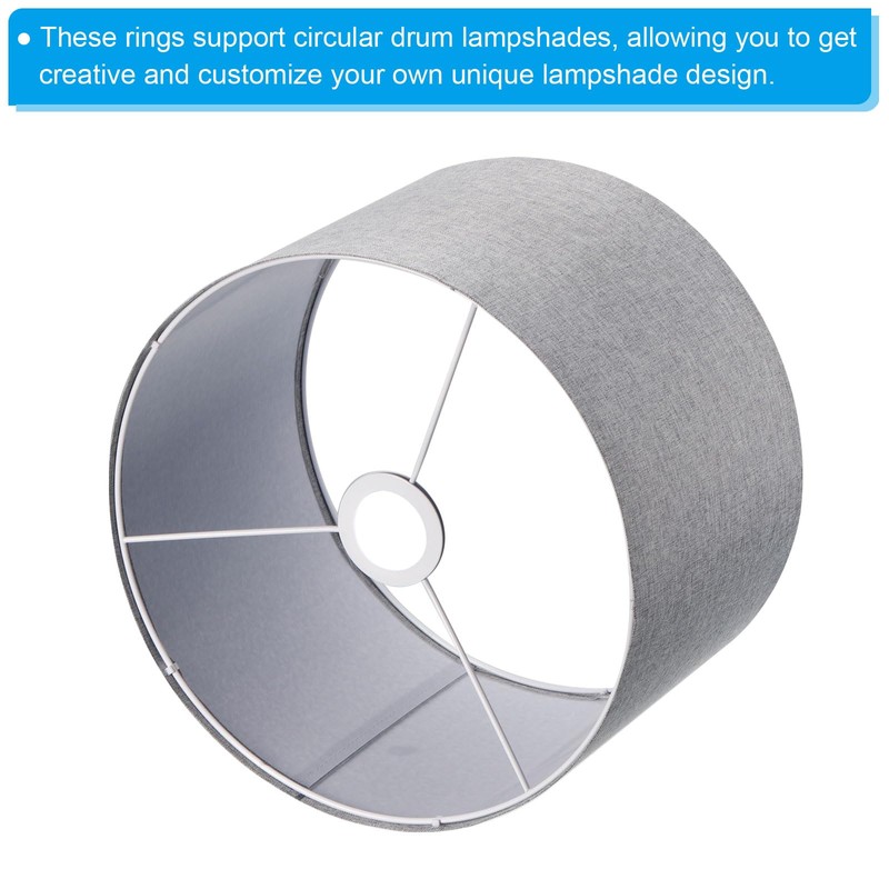 PATIKIL 7 Inch E26 E27 Lamp Shade Ring Frame with