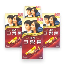 Gray hair, gray hair, fashionable dyeing, Bigen cream tone 5G, dark brown, medium color, 40g x 4 / 새치머리 흰머리 멋내기 염색 비겐크림톤 5G 진한밤색 중간색 40g x 4개