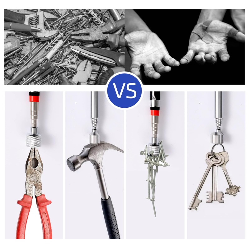 Telescopic Magnetic Stick, Telescopic Magnetic Lifter, Nails and Screws Retriever