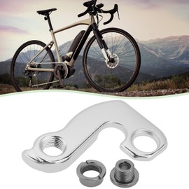 LT Easiyl Bicycle Front Derailleur Hanger Compatible with Union GH-012 38 x 54.5 mm Bicycle End Hook Rear Derailleur Hook with Screws Silver Pack of 2