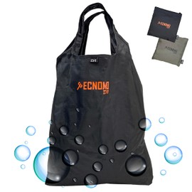 ECNOMO Eco Bag, Large Capacity, Convenience Store Bag, Shopping Bag, My Bag, Folding Shopping Bag, Eco Bag, Durable, Eco Bag, Folding Eco Bag, Black