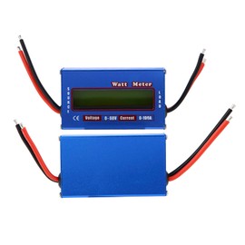 Fafeicy Digital Watt Meter RC Power Analyzer with LCD Display DC 60V 100A for Voltage Current Power Solar Battery Monitoring