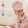 Lightweight & Soft Quick-Dry Hair Towel for Men & Women - Highly Absorbent for Hair & Face Wash Cap Blue 2ea