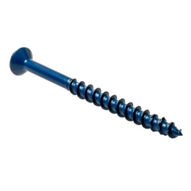 Simpson Strong-Tie TNT18314TFC75 Titen Turbo 3/16 in. x 3-1/4 in. 6-Lobe Flat-Head Concrete and Masonry Screw, Blue (75-Qty)