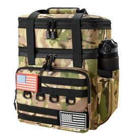 DOLOPL Lunch Box for Men, Tactical Insulated Expandable Lunch Bag for Men/Women, 16L Large Leakproof Waterproof Women Cooler Lunch Bag With Adjustable Shoulder Strap for Outdoor, Picnic, Office, Camo