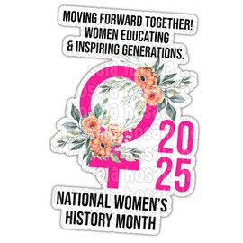HOSALA National Women’s History Month 2025 Sticker March Women’s History Month Decal International Women's Day Event Decor Feminist Women's Rights Gift Decoration Window Helmet Vehicles