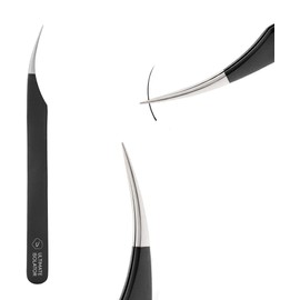 Eyesy Lash Ultimate Isolator Lash Tweezer | Professional Volume False Lash Application Tool | Multi Shapes & Purposes Tweezers | Non-Slip Grip Tweezers TWE_UIS_BLA (Black)