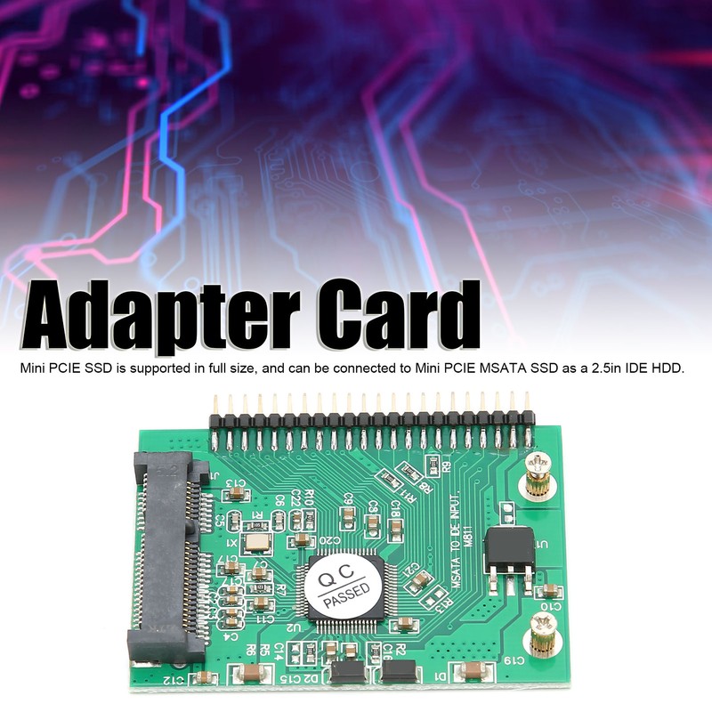 Adapter Card Mini PCIE MSATA SSD to 44 Pin IDE