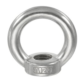 PATIKIL Lifting Eye Nut M20, 1Pcs 304 Stainless Steel Female Thread Nuts Fastener Shoulder Metric Ring for Marine
