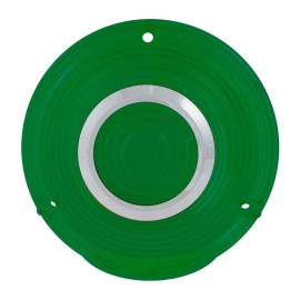 Grand General (GG) Back of Cab Lens Replacement 4" Green with Chrome Ring Plastic 3 Hole GG#86722
