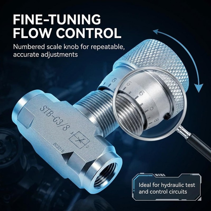 Adjustable Hydraulic Flow Control Valve G3/8 L08 STB-G3/8 High Pressure
