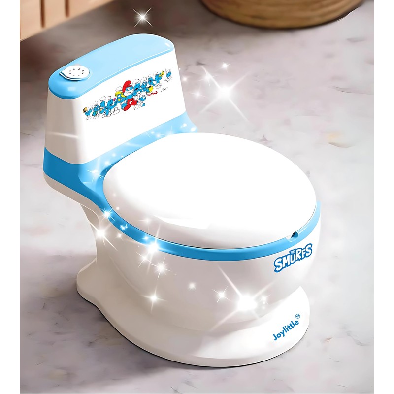 The Smurfs Lifelike Potty Training Toilet with Wipes Storage