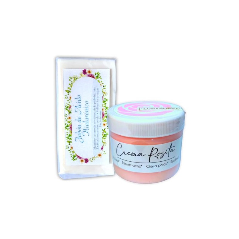 Kit Crema Rosita de Obregón y Jabón Natural Ácido Hialurónico