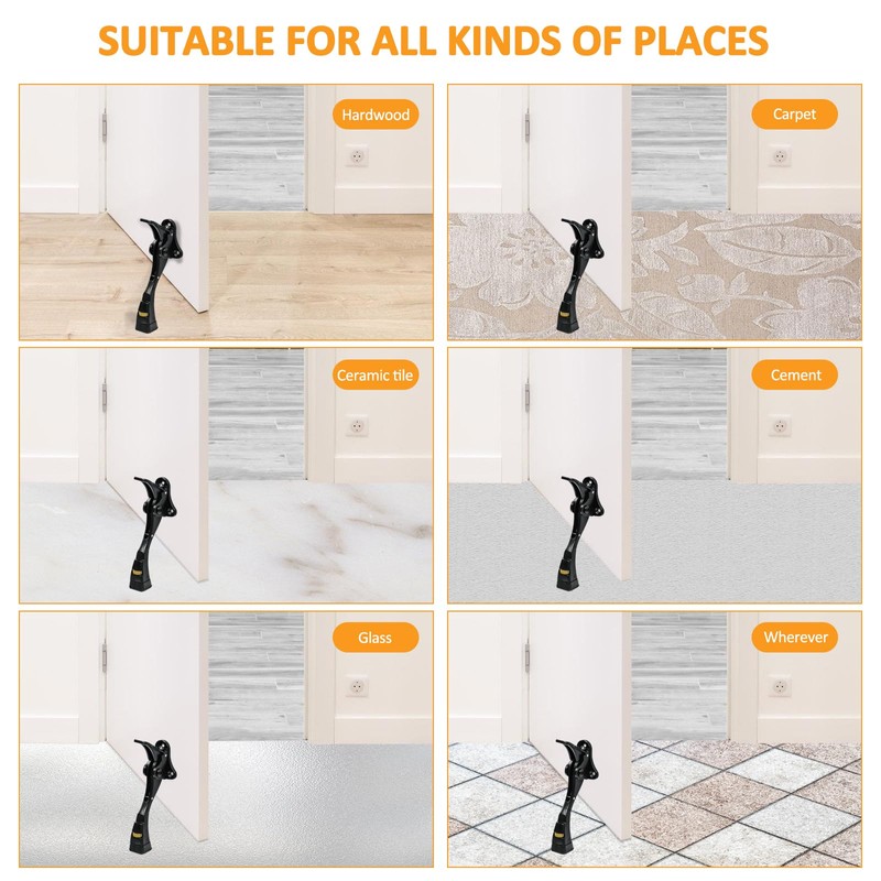 GoldPig Kickdown Door Stopper, 2 Packs Door Holder to Keep